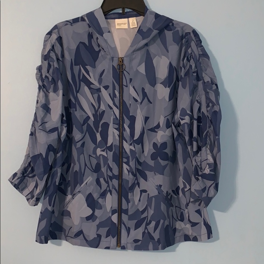 Zenergy by Chico’s Floral Camo Print Jacket